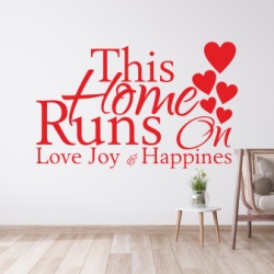 Sticker De Perete This Home Runs On Love Joy And Happines - Img 8