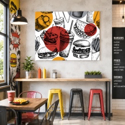 Tablou Bucatarie - Retro Fast Food