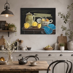 Tablou Bucatarie - Sketched Fruits