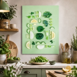 Tablou Bucatarie - Sliced Greens