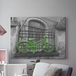 Tablou Canvas Bicicleta Verde