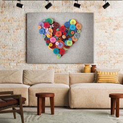 Tablou Canvas Buttons Heart - Img 1