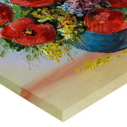 Tablou Canvas Efect Pictura - Vaza Cu Maci - Img 4