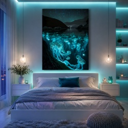 Tablou Canvas Glowing Jellyfish