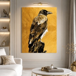 Tablou Canvas - Golden Crow