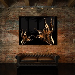 Tablou Canvas Golden Drops Lillies - Img 4