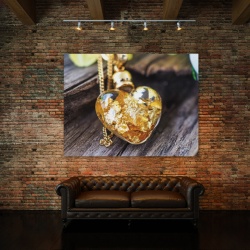 Tablou Canvas Golden Heart Necklace - Img 2