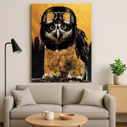Tablou Canvas - Golden owl - Img 3
