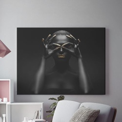 Tablou Canvas Golden Tribal 1