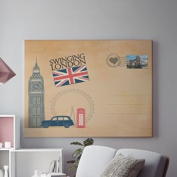 Tablou Canvas Greetings From London - Img 1