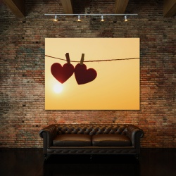 Tablou Canvas Hearts On A String - Img 2