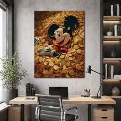 Tablou Canvas Inspirațional - Golden Coins Shower