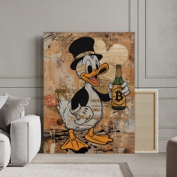 Tablou Canvas Inspirațional - Scrooge and Bitcoin Bottle - Img 1