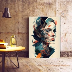 Tablou Canvas Modern Abstract - 3D Abstract floral portrait - Img 3
