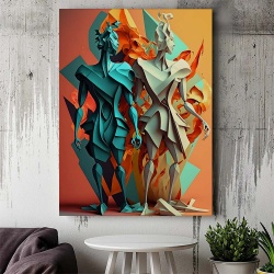 Tablou Canvas Modern Abstract - 3D Quilling couple