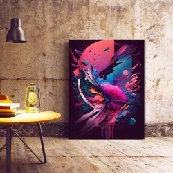 Tablou Canvas Modern Abstract - 3D Underwater fantasy - Img 3