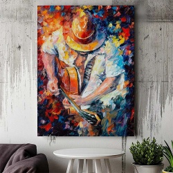 Tablou Canvas Modern Abstract - Guitar serenade - Img 2