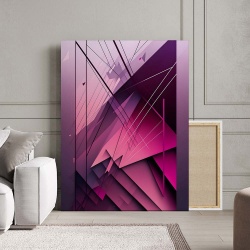 Tablou Canvas Modern Abstract - Lavander geometry - Img 2