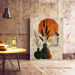Tablou Canvas Modern Abstract - Profil abstract cu vaza - Img 2