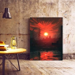 Tablou Canvas Modern Abstract - Suburb sunset - Img 3