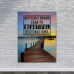Tablou Canvas Motivational - Difficult roads (pontoon) - Img 4