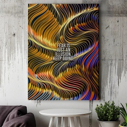 Tablou Canvas Motivational - Fear is just an illusion (3D pattern) - Img 3