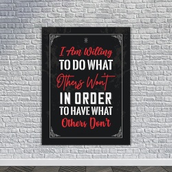 Tablou Canvas Motivational - I am willing - Img 3