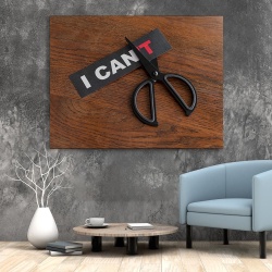 Tablou Canvas Motivational - I can (scissors) - Img 3
