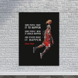 Tablou Canvas Motivational - Make it happen - Michael Jordan - Img 3