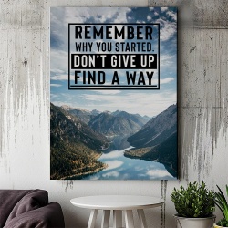Tablou Canvas Motivational - Remember why you started (landscape) - Img 3