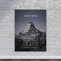 Tablou Canvas Motivational - Success (snowy peak) - Img 2
