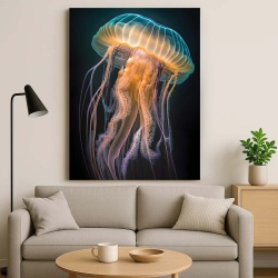 Tablou Canvas Rainbow Jellyfish - Img 2