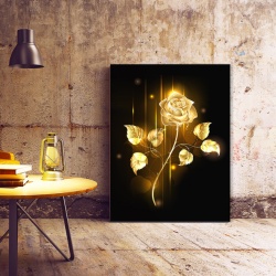 Tablou Canvas Shining Golden Rose