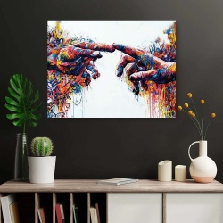 Tablou Canvas - The Creation of Adam (Urban Art) - Img 2