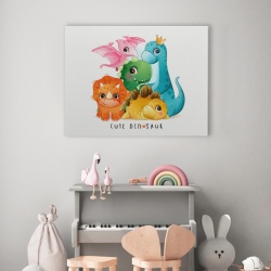 Tablou Copii - Cute Dinosaurs - Img 2