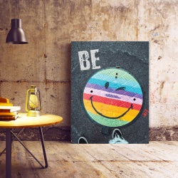 Tablou Motivational - Be Happy (Smiley Face) - Img 2