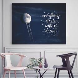 Tablou Motivational - Everything Starts With A Dream (Full Moon) - Img 2