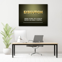 Tablou Motivational - Execution (gold) - Img 2