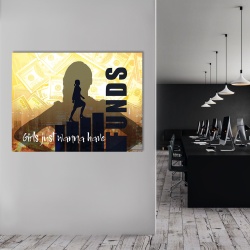 Tablou Motivational - Girls just wanna have funds - Img 2