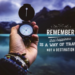 Tablou Motivational - Happiness Is A Way Of Travel - Img 3