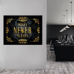 Tablou Motivational - Money never sleep - Img 3