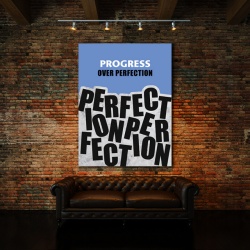 Tablou Motivational - Progress Over Perfection - Img 4