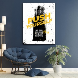 Tablou Motivational - Push yourself (paint splash) - Img 3