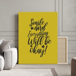 Tablou Motivational - Smile and will be ok - Img 2