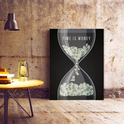 Tablou Motivational - Time is money (hourglass) - Img 3