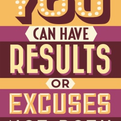 Tablou Motivational - You Can Have Results Or Excuses - Img 2