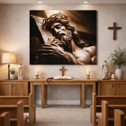 Tablou Religios - Rastignirea (sculptura in lemn)