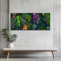 Tablou Vegetatie - Purple Orchid and Tropical Plants (065)