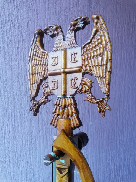 Gusle - Dvoglavi orao GRB - Motivi: Ostrog i Sveti Đorđe - Model 555 - Img 3