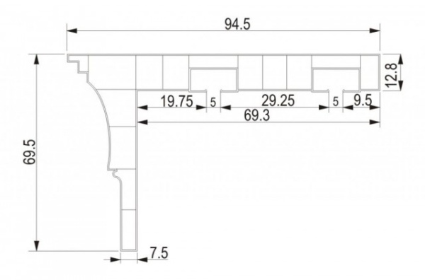 PVC-E Garnišna sa maskom bela 1,5m - Img 2